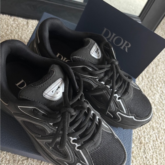 Dior Men's Sneakers in Black with White Accents - Picture 1 of 5